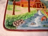 Unique Vintage German Majolica Mill House with Deer Scene Plaque