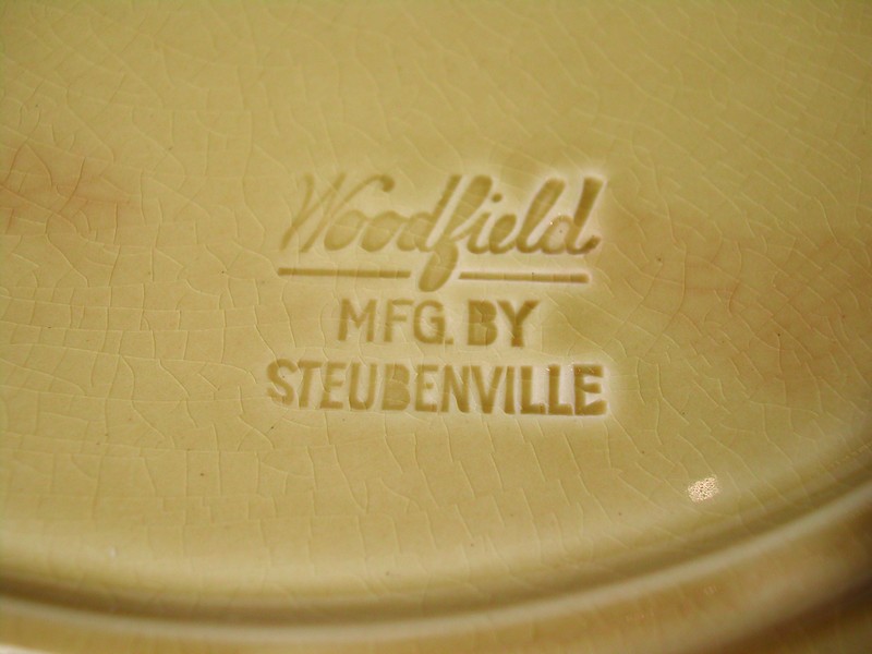 Vintage Large Woodfield Steubenville Leaf Platter