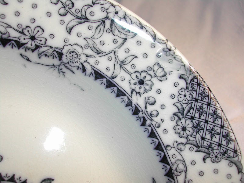 Antique Wedgwood Maltese Blue & White Transfer Ware Bowl England