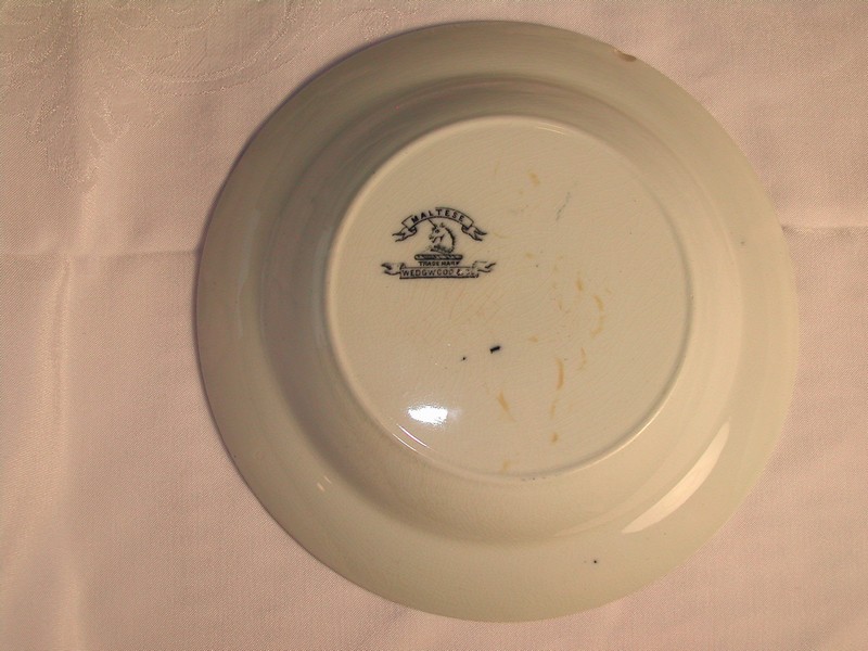 Antique Wedgwood Maltese Blue & White Transfer Ware Bowl England