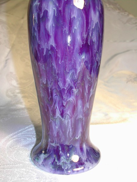 Royal Haeger Ceramic Cobalt Blue & White Marbleized Vase