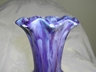 Royal Haeger Ceramic Cobalt Blue & White Marbleized Vase