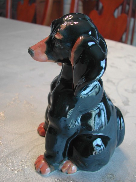 Vintage Ceramic Dachshund Puppy "Halsey Imports 1953"