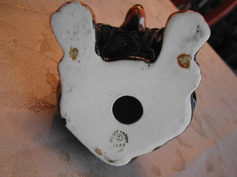 Vintage Ceramic Dachshund Puppy "Halsey Imports 1953"