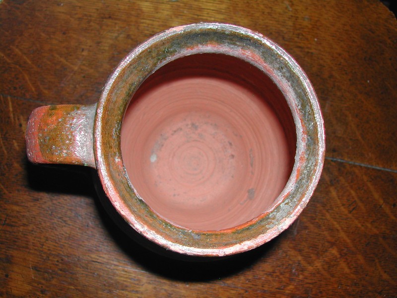 Antique Redware Milk Pitcher Alsace, France