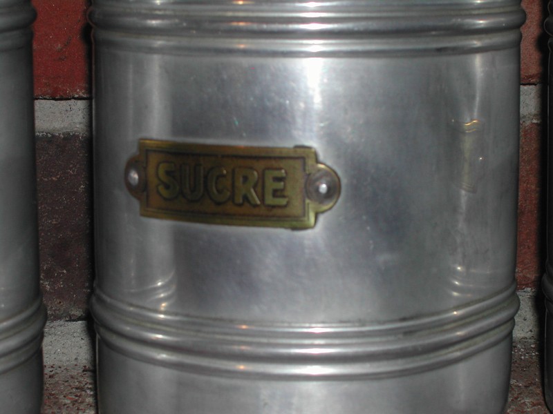 Vintage Aluminum Kitchen Canisters (set of 3)