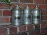 Vintage Aluminum Kitchen Canisters (set of 3)