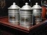Vintage Aluminum Kitchen Canisters (set of 3)