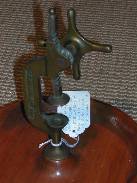 Vintage/Antique Maple Base Nut Cracker Bowl