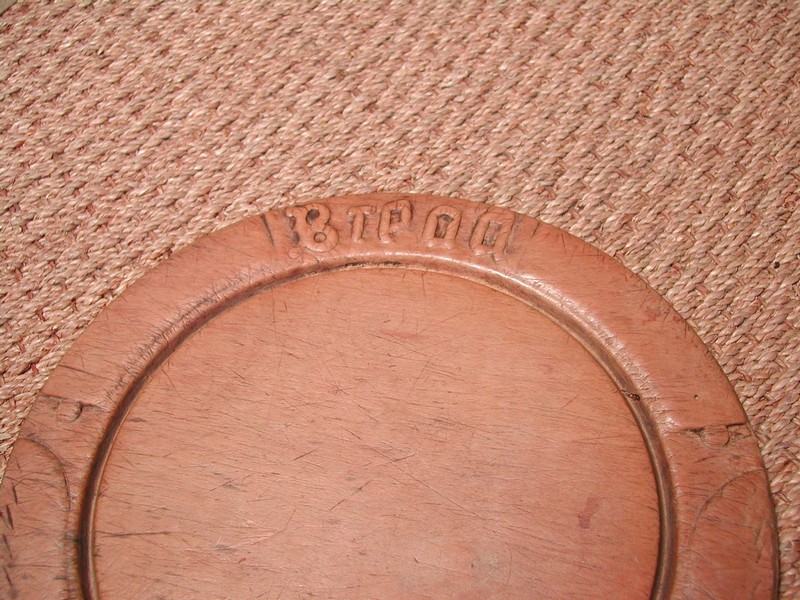 Vintage English Round Wooden Breadboard
