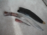 Old Knives /Wood Handles/Leather Sheath