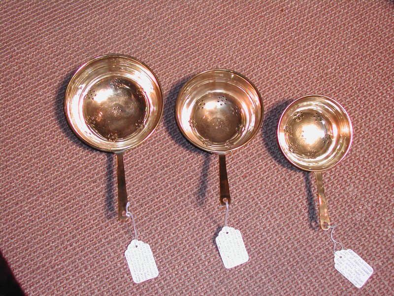 Old English Brass Handled Colanders (set of 3)