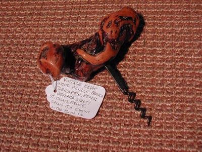 Vintage “Chinon” Briar Wood    French Corkscrew