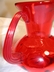 Blenko Ruby Red Hand Blown Art Glass Pitcher