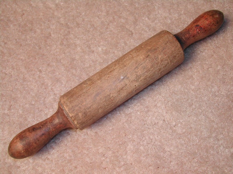 Lovely Vintage English Biscuit Board & Rolling Pin