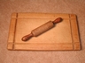 Lovely Vintage English Biscuit Board & Rolling Pin