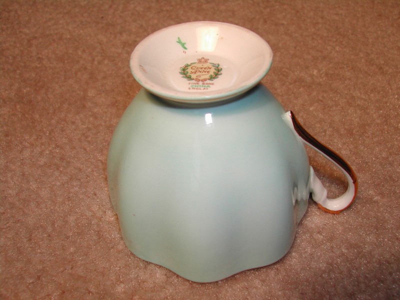 Fantastic Turquoise Queen Anne Staffordshire Teacup (only)