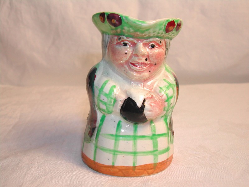 Rare & Small Staffordshire Lady Toby Mug “Shorter,England”