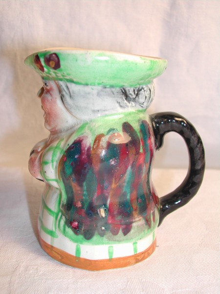 Rare & Small Staffordshire Lady Toby Mug “Shorter,England”