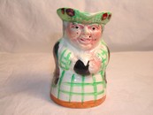 Rare & Small Staffordshire Lady Toby Mug “Shorter,England”
