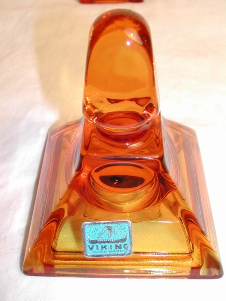 Wonderful Amber Viking Dish & Lid With Finial