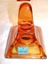 Wonderful Amber Viking Dish & Lid With Finial