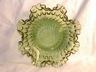 Fenton Colonial Green Thumbprint Bon Bon Glass Bowl