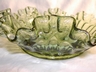Fenton Colonial Green Thumbprint Bon Bon Glass Bowl