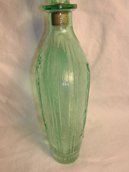 Old Liberty Green Glass Decanter Eagle
