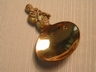 Brass Tea Caddy Spoon England "Violin Player"