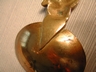 Brass Tea Caddy Spoon England "Violin Player"