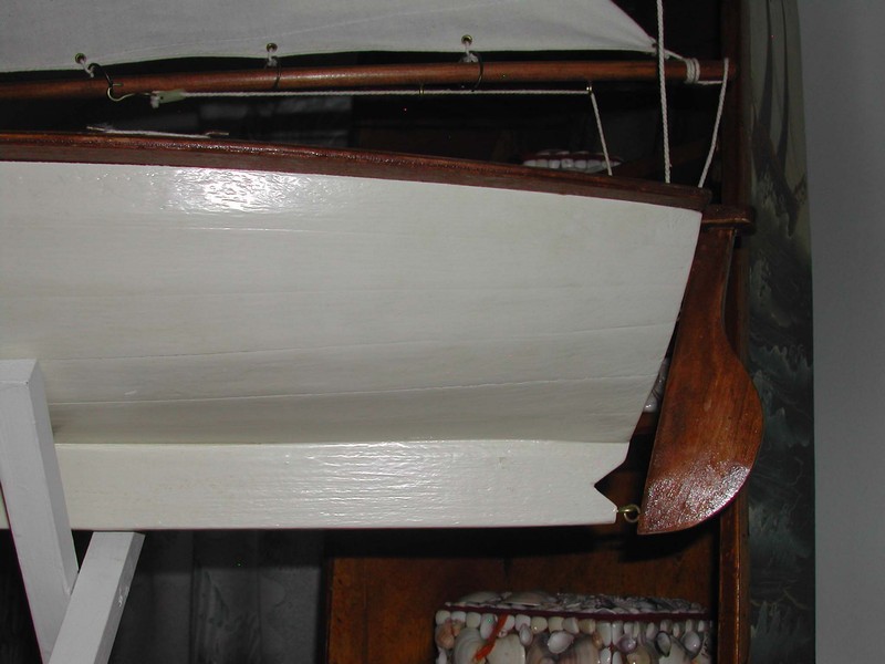 Old Wooden Pond Yacht Sailboat Dingy