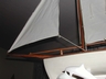 Old Wooden Pond Yacht Sailboat Dingy