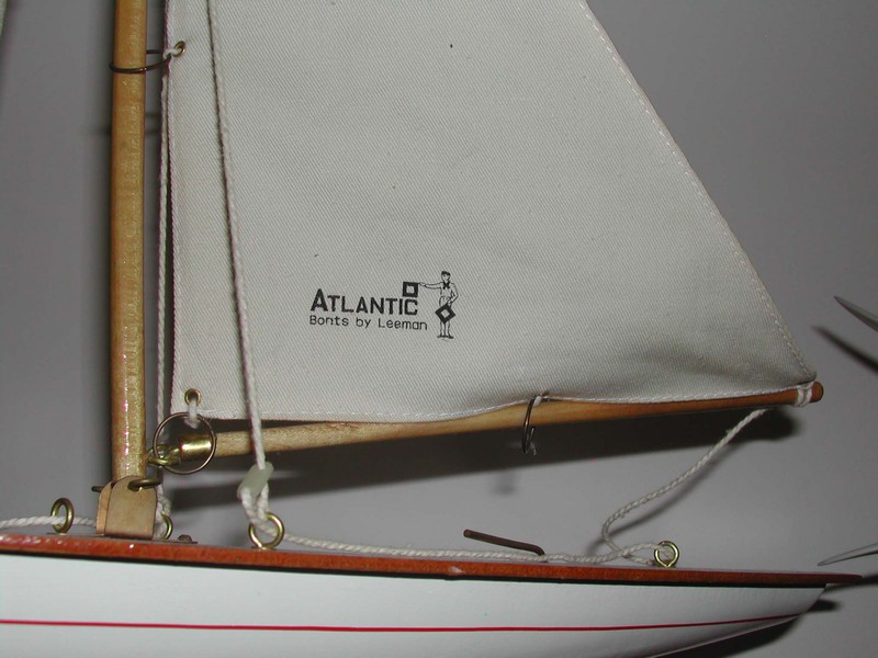 Old Wooden Model Sailboat Atlantic Boats by Leeman
