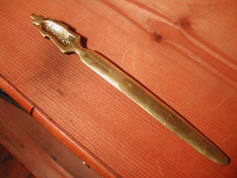 Vintage “Jenny Jones” English Brass Letter Opener
