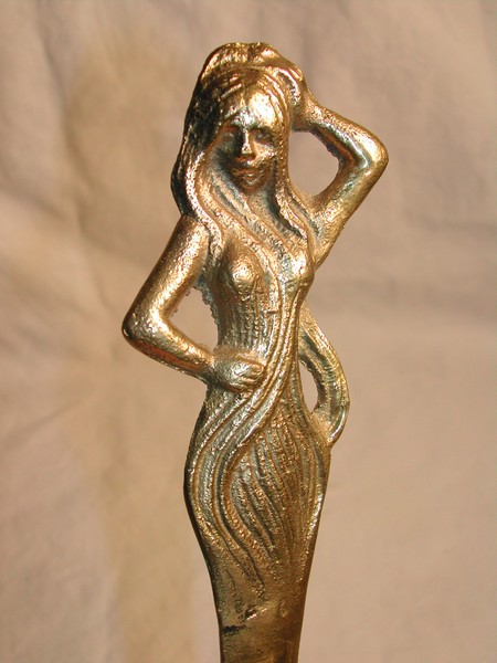 A Vintage Brass Art Nouveau Nude (Lady Godiva) Letter Opener