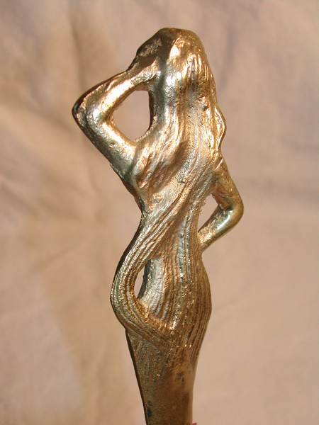 A Vintage Brass Art Nouveau Nude (Lady Godiva) Letter Opener
