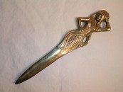 A Vintage Brass Art Nouveau Nude (Lady Godiva) Letter Opener