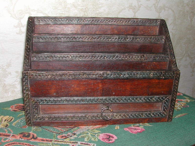 Vintage French Wooden Letter Box