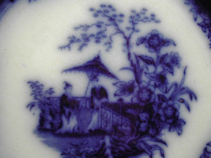 Flow Blue Plate/Amoy/Davenport c.1844