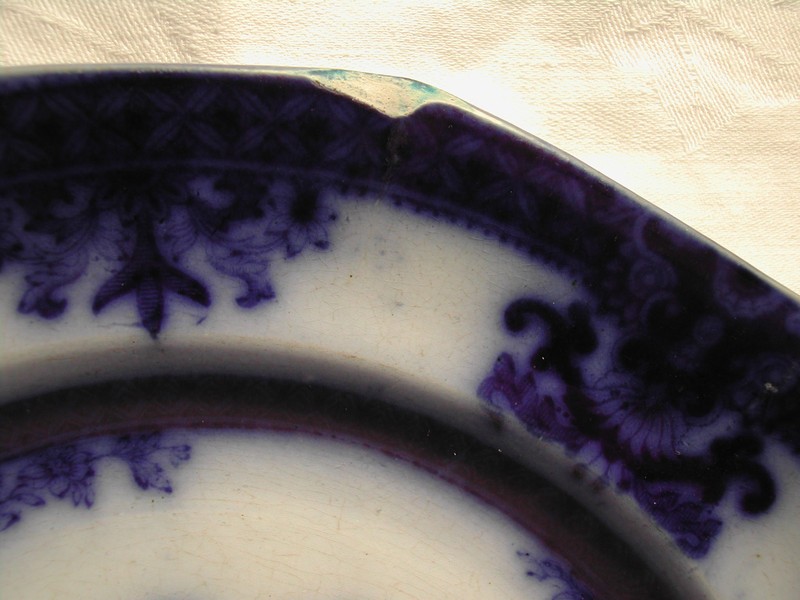 Flow Blue Plate/Amoy/Davenport c.1844