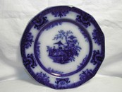 Flow Blue Plate/Amoy/Davenport c.1844