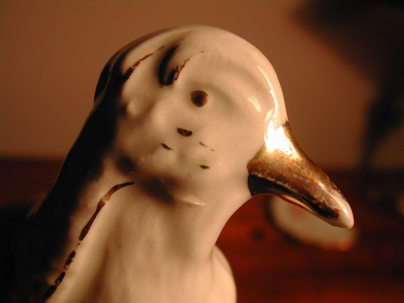 Vintage Pair of Czechoslovakian Porcelain Quail Figurines