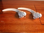 Vintage Pair of Czechoslovakian Porcelain Quail Figurines