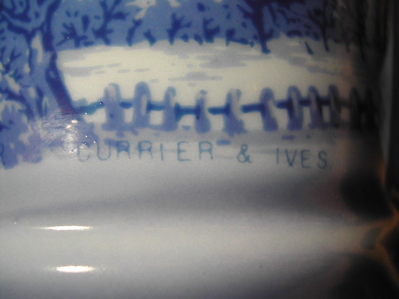 Vintage Currier & Ives Shaving Mug