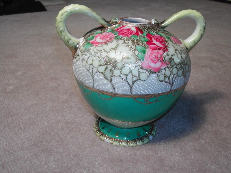 Nippon Art Nouveau Moriage Vase