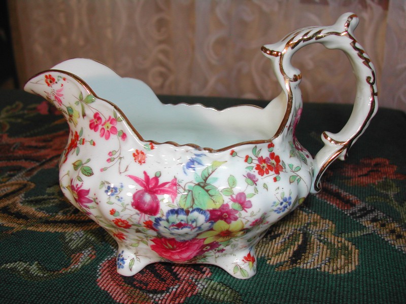 Vintage Hammersley & Co. Chintz Cream & Sugar (England-signed)