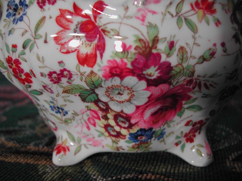 Vintage Hammersley & Co. Chintz Cream & Sugar (England-signed)