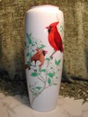 Fukagawa Collection Cardinal & Dogwood Vase Gold Rim