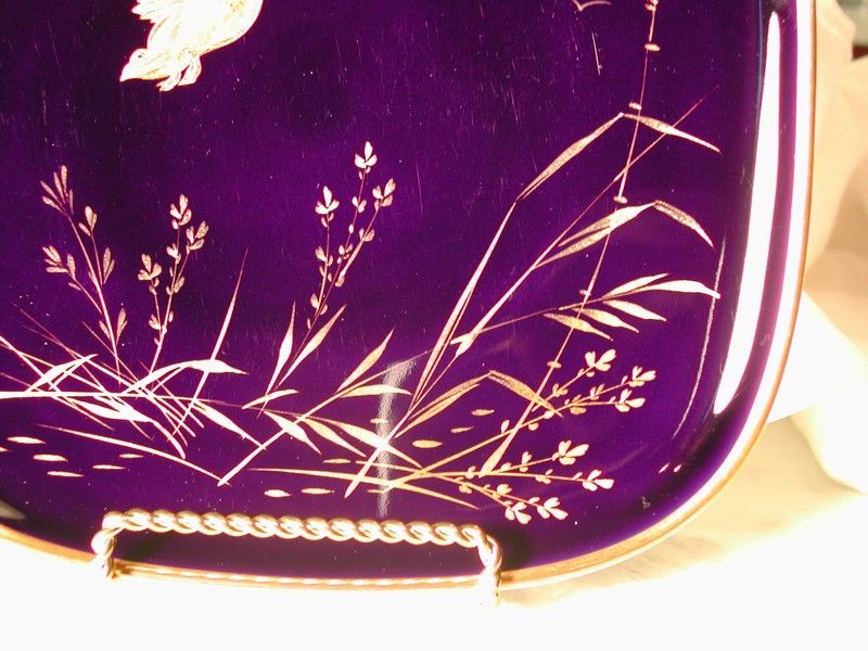 Rosenthal Germany Cobalt Blue Gold Fine China Plate Goose
